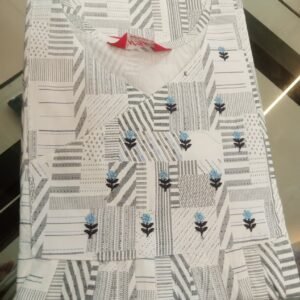 FLOWER CHECKED PREMIUM NIGHTY 2351